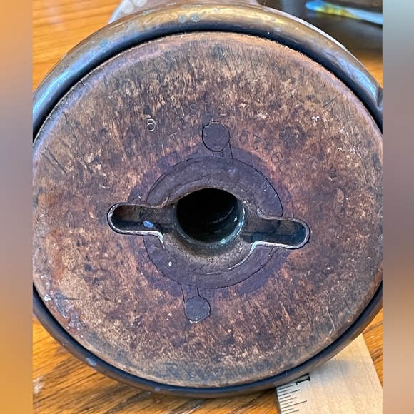 Trio of wooden antique spools - one hand painted with carousel horse - Picture 8 of 10